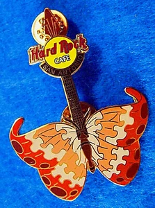 SAN ANTONIO TEXAS BUTTERFLY TATTOO GUITAR SERIES 2004 Hard Rock Cafe PIN LE - Picture 1 of 1