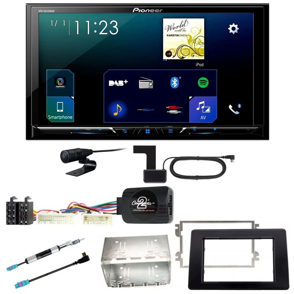 Pioneer SPH-DA230DAB Bluetooth Autoradio Einbauset für Renault Master 3 ab 2019 - Bild 1 von 1