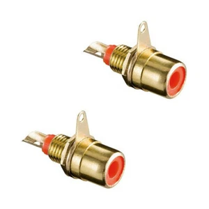 10x Einbau Cinchbuchsen - GOLD - Cinch Buchsen - rot - Bild 1 von 1