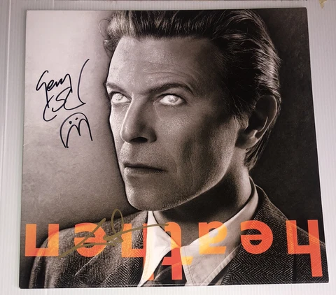 SIGNED CARLOS ALOMAR GERRY LEONARD HEATHEN ALBUM VINYL AUTHENTIC DAVID BOWIE Cover