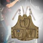 Grill Apron Casual with Adjustable Shoulder Strap Storage Bag Apron Camping Vest