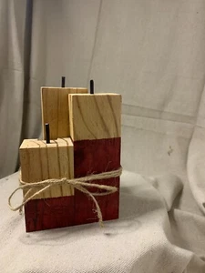 solid wood set of 3 blown out candles - Picture 1 of 3