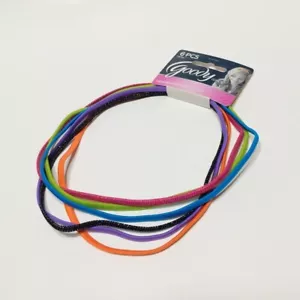 Goody Ouchless Elastic Headband 6 PCS Bright Aqua Green Purple Pink Orange Black - Picture 1 of 3