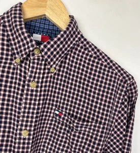 TOMMY HILFIGER SHIRT UK Size 14 / Large Women`s Long Sleeve Checked - Picture 1 of 6