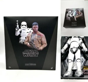 Hot Toys Star Wars Force Awakens Finn & First Order Riot Trooper Set MMS346 New - Picture 1 of 19