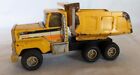 Vintage Metal NYLINT Dump Truck Yellow 8” 