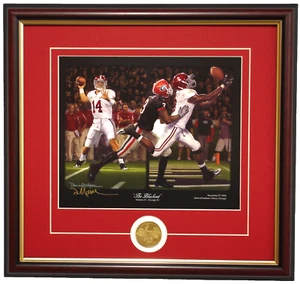 ALABAMA Fußball JULIO JONES "The Blackout" gerahmter Druck & Münze von Daniel Moore - Bild 1 von 1