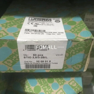 50Pcs/Box For PHOENIX CONTACT Sensor/actuator terminal STIO 2,5/3-2B/L 3209015 - Image 1 of 2