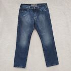 Express Jeans Men's 32x30 Blue Distressed Kingston Classic Fit Straight Leg