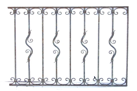 Antique Curled Wrought Iron Gate 47.25 x 31.75 Cover