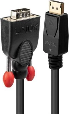 Lindy VGA To Displayport Video Converter Cable 0.5m Black 41940 - Image 1 of 2