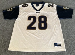 St. Louis Rams Marshall Faulk Adidas Football Jersey White Screen Print Mens XL - Picture 1 of 14