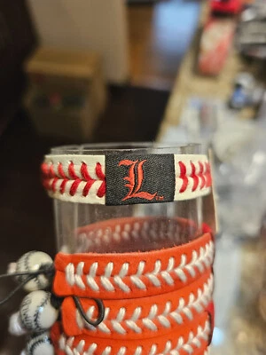 LOUISVILLE CARDINALS NCAA ACC  BASEBALL BRACELET LEATHER - Image 1 of 4