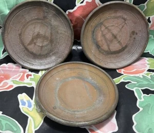 Japanese Bizen Ware Small Plates. Signed Shibaoka Tosendo set of 3 - Picture 1 of 20