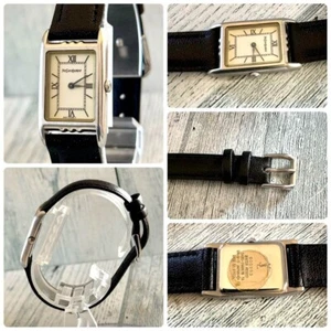 Yves Saint Laurent Square Silver 1.7cm Quartz Watch Ladies Operation Confirmed - Picture 1 of 4