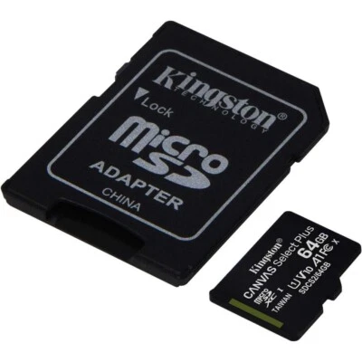 Micro SD 64GB Kingston – Scheda Memoria Alta Velocità per Foto e Video - Immagine 1 di 4