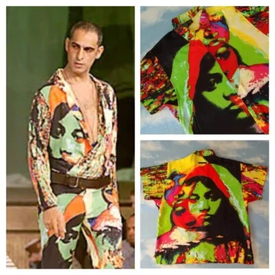 SHIRT  SS 2000 JEAN PAUL GAULTIER Homme "face" TG.17-43 L circa  Italy New RARE  - Imagem 1 de 4