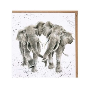 Wrendale Age is Irrelevant Elephants Greeting Card – Artwork by Hannah Dale - Foto 1 di 1