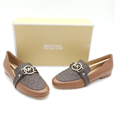 Michael Kors Rory Loafers Women Lugg Multi Leather Slip On Monogram Print Size 7 - Image 1 of 4