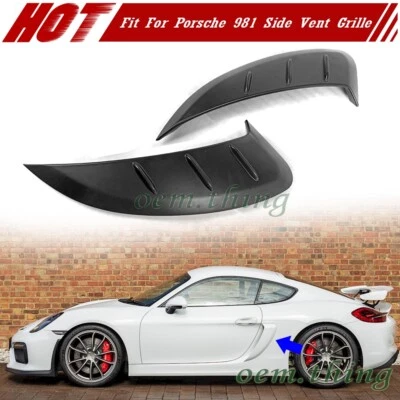 US Fits Porsche 981 GT4 Boxster Cayman GTS Side Air Intakes Vents Fin Grilles 16 - Image 1 of 4