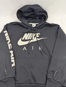 NIKE AIR PULLOVER PILE BRUSHED-BACK FELPA CON CAPPUCCIO UOMO Taglia Large Pullover Nero Usato in ottime condizioni - Foto 1 di 9