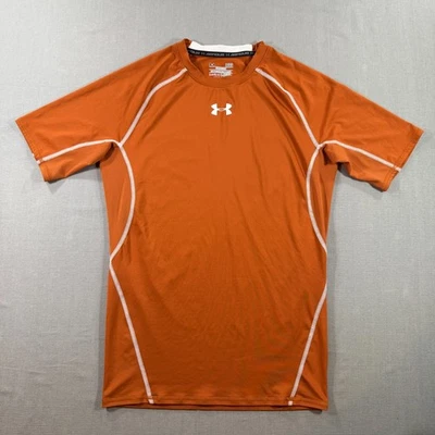 Under Armour HeatGear Compression Shirt Mens Large Texas Orange Short Sleeve - Image 1 of 4