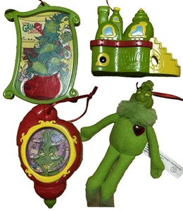 Menge 4 Wendy's 2000 "Wie der Grinch Weihnachten stahl" Puzzle Spiel/Ornamente - Bild 1 von 11