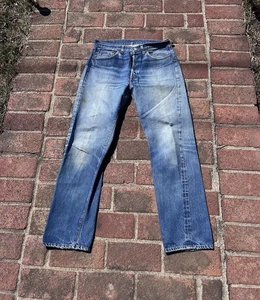 Vintage seltene Levis Selvedge Redline 501s 501 Jeans USA #6 Einzelnaht 34 32 - Bild 1 von 16