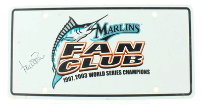 Florida Marlins Fan Club License Plate Signed By Aaron Boone - Image 1 of 2
