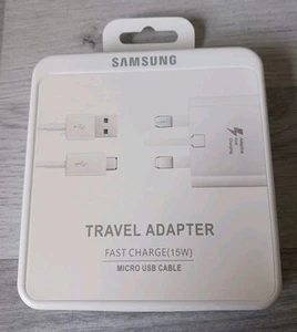 Samsung Travel Adapter 15w Fast Charge Micro USB Cable Box Opened Never Used - Picture 1 of 9