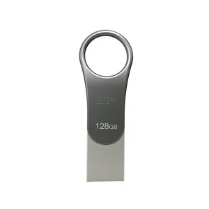 Silicon Power BEAMER-C80 Silver Type-C Ready USB Flash Drive 128GB USB 3.0 Flash - Picture 1 of 3