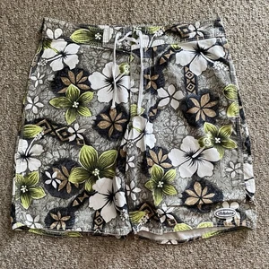 Billabong Board Shorts Uomo Taglia 35 Floreale Colorato Ibisco Vintage Surf Nuoto - Foto 1 di 12