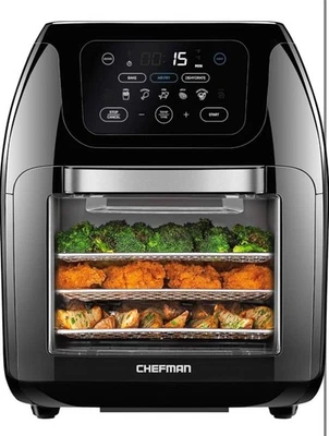 Chefman Multi-Functional Air Fryer 10L - Black - RJ38-10-RDO-V2 - Image 1 of 4