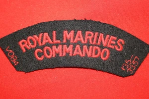 TÍTULO DE HOMBRO ROYAL MARINES COMMANDO CON PESTAÑAS DE CONTRATISTA - Imagen 1 de 1