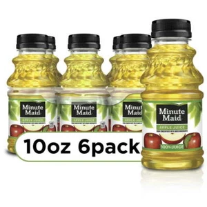 Minute Maid 100% Apple Fruit Juice Drink, 10 fl oz, 6 Bottles - Picture 1 of 8