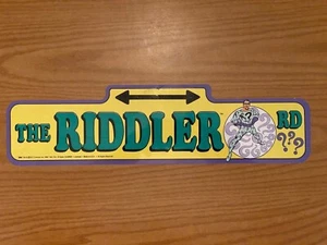 Vintage DC Batman The Riddler Rd Plastic Street Sign 1982 - Picture 1 of 6