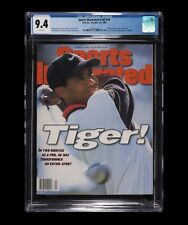 SPORTS ILLUSTRATED NEWSSTAND 1996 TIGER WOODS CGC 9.4 - 1ST ROOKIE COVER