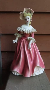 Vintage Florence Ceramics Figurine 8.5" Lady in pink dress - Picture 1 of 16
