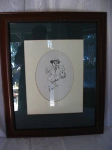 Edward Robinson's Portrait by Lawrence Bernard Kaplan. Signed & framed - Bild 1 von 5