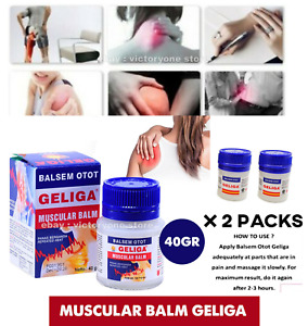 Relieve Muscular Balm Neck Muscle Pain Relief Balsem Otot Geliga x 2 PACKS NEW