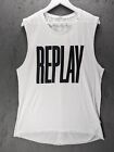 Replay Vest Size Xl  White Lose Fit Distressed Look And Feel Original Old Tag