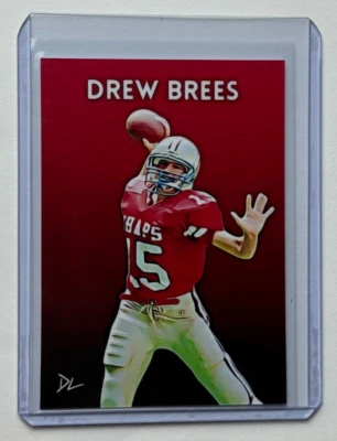 Drew Brees Limited Edition Artist Signed Westlake High School Trading Card 1/10 - Image 1 of 2
