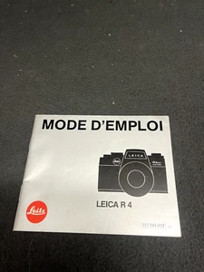Leitz Leica R4 Mode d'emploi Francais - Imagen 1 de 3