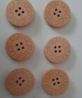 UGG buttons x 6 Replacement Crafting Cardi,Boots Buttons.30mm.  Tan colour. 