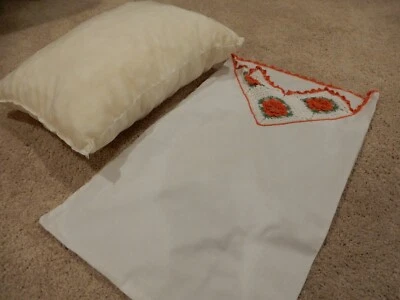 BABY ПЕРВЫЙ МАЛЫШ ПОДУШКА 14 X 9 1/2 НАВОЛОЧКА 12 1/2 X 20» ВЫШИТЫЙ ДИЗАЙН - Изображение 1 из 4