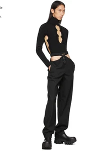 Dion Lee Size L Suspended Belt Pants Buckle Vein Blue Wool RRP $990 UK 12 US 8 - Bild 1 von 23