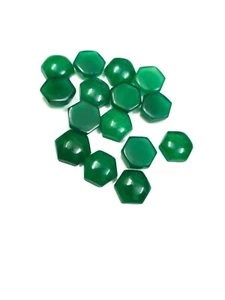 Natürlicher grüner Onyx Sechseckform flache Rückseite Cabochon Großhandel Edelstein Posten - Bild 1 von 12