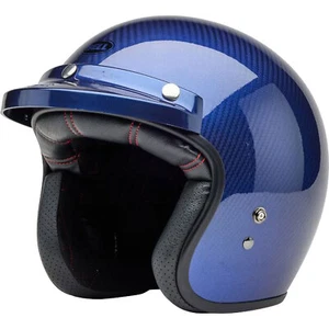 Bell Adult Custom 500 Steve McQueen Lemans Motorcycle Blue Large Helmet - Picture 1 of 4
