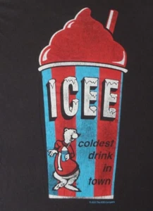 HOLLISTER ICEE POLAR BEAR COOLEST DRINK IN TOWN GRAY XS T-SHIRT J583 - Picture 1 of 5