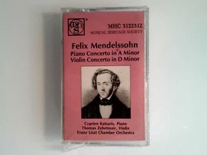 Felix Mendelssohn Piano Violin Concerto Katsaris Zehetmair (Cassette) New Sealed - Picture 1 of 2